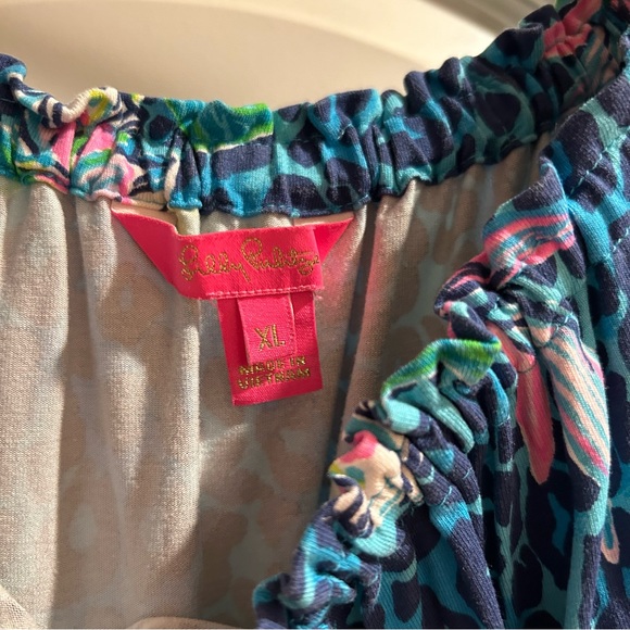 π Lilly Pulitzer Camille dress size XL FORMENTERA TURQUOISE HOT ON THE SPOT π - Picture 2 of 6